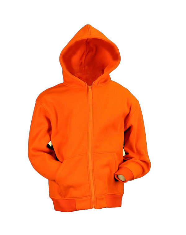 orange hoodie with zipper
